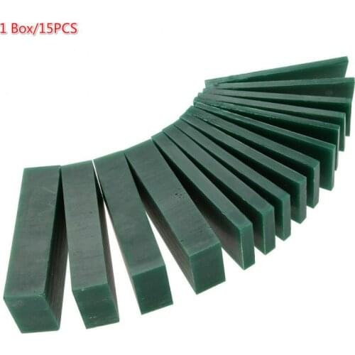 15Piece Dark Green Jewelry Pattern Making Carving Melting Hard Wax Block