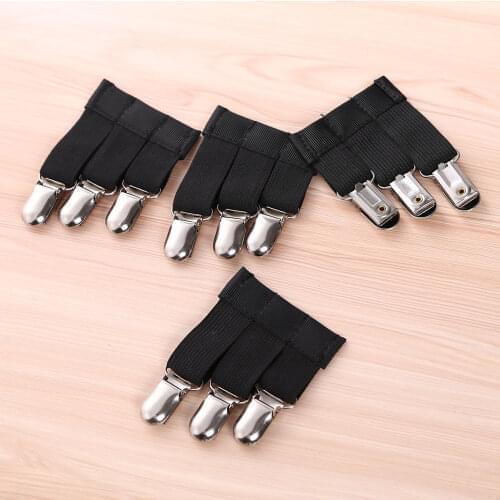 4 Heavy Duty Bed Sheet Grippers Antislip Holder Clips Elastic Bedspread Fasten Metal Clasp Non Skid Mattresses Comforters Clamps