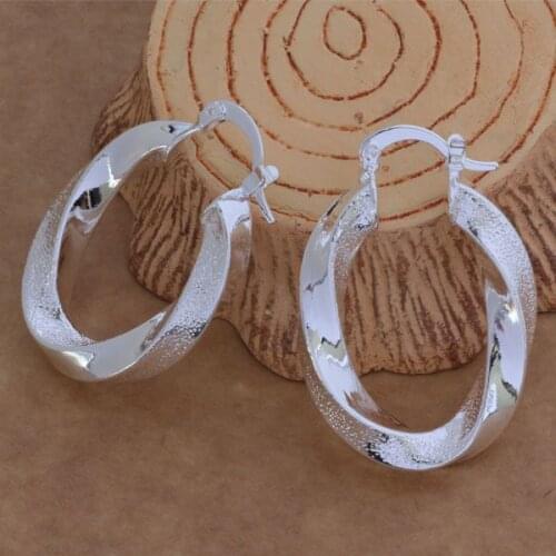 AE093 925 Jewelry Silver Color Wholesale Popular Charm Earrings For Women , Warping /alyajdfa Aevaiwca