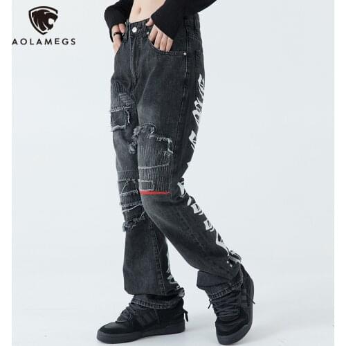 Мужские джинсы Aolamegs China At AliExpress