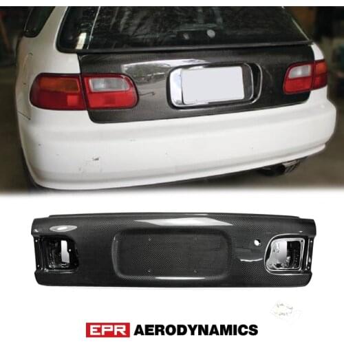 Car-styling For Honda 1992-1995 EG Civic Carbon Fiber Rear Hatch Trunk