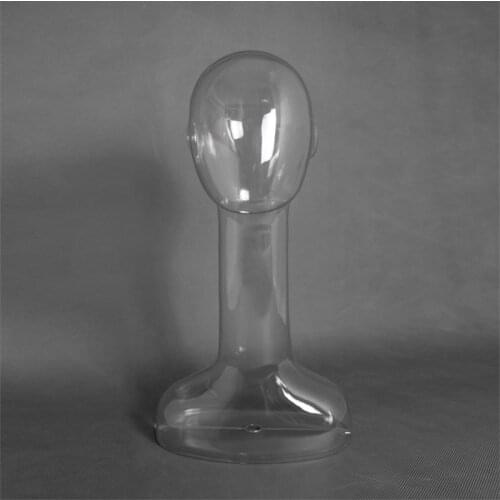 Free Shipping! Fashion Best Tall Transparent Clear Plastic Head Mannequin Wig/Hat/Scarf/Jewelry Display