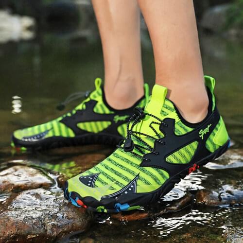 Men Women Upstream Quick-Dry Aqua Shoes Breathable Barefoot Beach Water Shoes Non Slip Wading Shoe Outdoor Climbing Shoes