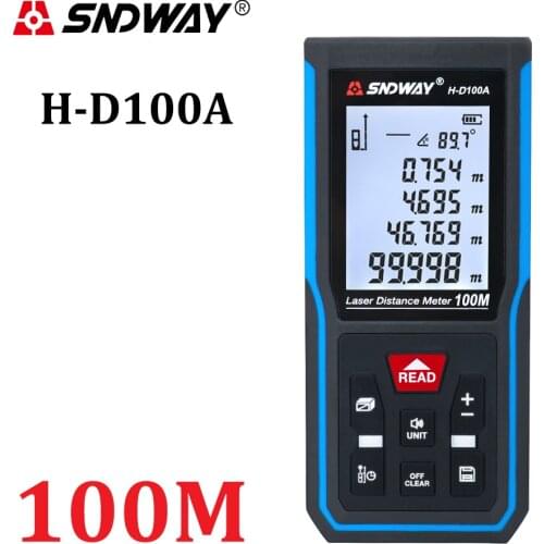 SNDWAY Laser Distance Meter 50m 70m 100m 120m Rangefinder Digital Range Finder Trena Roulette Ruler Distance Measuring Tape