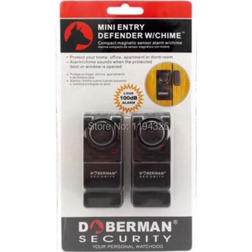 DOBERMAN SECURITY Door & Window Mini-Alarm SE-0129 home alarm security doors and windows kit(2pcs in a packing)