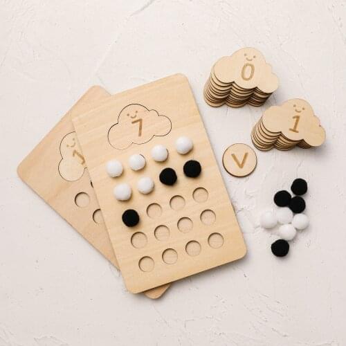 Montessori Clouds Number Boards Math Toys Digital Shape Pairing Learning Preschool Counting Board Developments Educational Toy