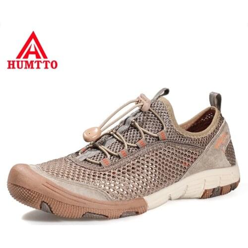 HUMTTO New Breathable Summer Men Hiking Shoes Brand Athletic Outdoor Climbing Hunting Shoes for Mens Mountain Water Sneakers Man