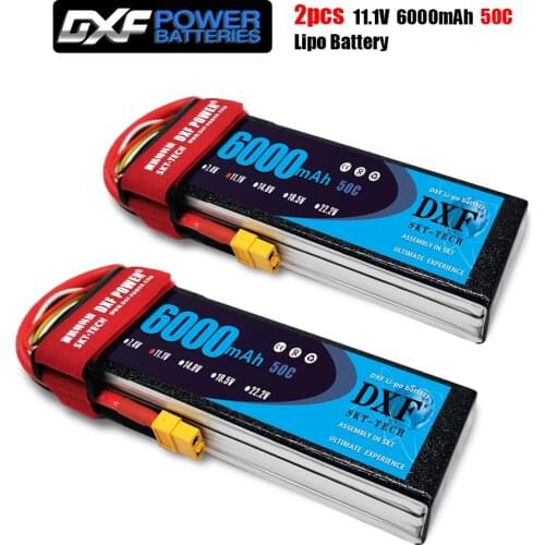 DXF Power 3S 11.1v 6000mah 50c RC lipo battery for rc airplane helicopter Li-ion batteria AKKU cell car Done Fpv