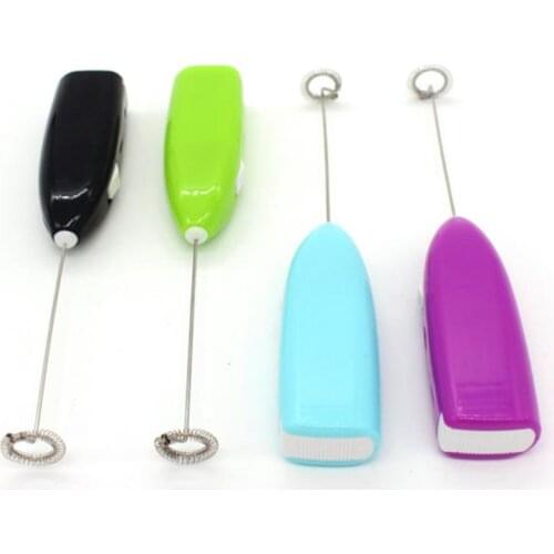 1pcs Colorful Electric Handheld Egg Beater Home Kitchen Stainless Steel Mini Coffee Milk Mixer