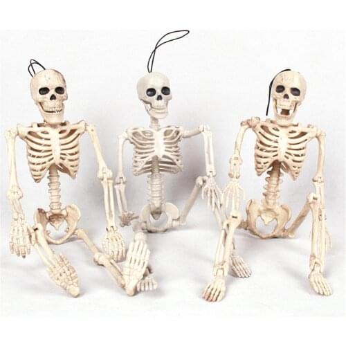 Halloween Human Model Skull Full Body Skeleton Figure with Movable Joints Haunted House Props for Halloween Party Decoration