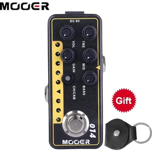Mooer M014 Taxidea Taxus Electric Guitar Effects Pedal High Gain Tap Tempo Bass Speaker Cabinet Simulation Accessories Stompbox