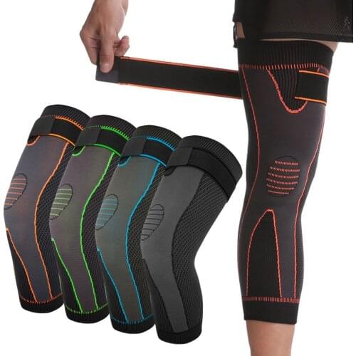 AOLIKES 1PCS Sports Knee Brace Long Sleeve Cycling Running Workout Gym Sports Knee Pad Fitness Compression Knee Support