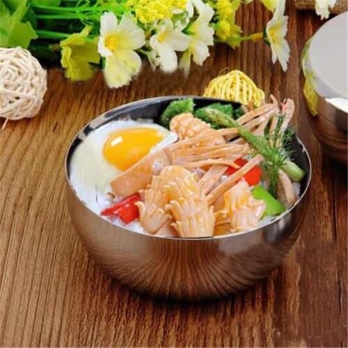 Solid Durable Stainless Steel Deck Heat Insulation Bowls Kitchen Tableware Children Bowls For Home Accessiories
