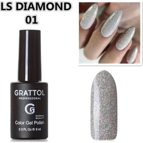 GRATTOL Professional Manicure For Nails LS DIAMOND 01 Semi Permanent Vernis Top Coat UV LED Gel Varnish Soak Off Nail Art Gellak