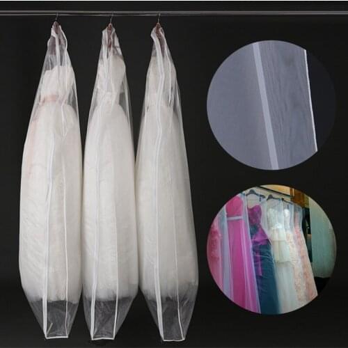 Tulle/Voile Wedding Bridal Dress Dust Cover With Zipper For Home Wardrobe Gown Storage Bag Extra Large Dress Protector Case