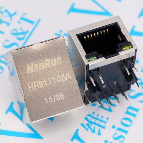 Network socket HR911105 A False Compensate Ten Fast Net Export Bring Transformer RJ45 Bring Lamp 21 MM
