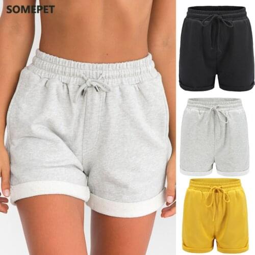 Women Short Pant Hot Pants Casual Loose Shorts Beach Girl High Waist Short Trousers Lady Elastic Waist