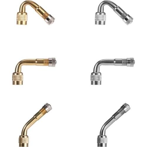 Brass Air Tyre Valve Caps Schrader Valve Stem with Extension Adapter for Car Truck Motorcycle Bicycle Accessories