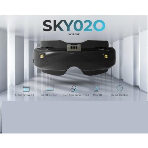 SKYZONE SKY02O 5.8Ghz 48CH Diversity FPV Goggles Support 2D/3D HDMI Head Tracking & Fan DVR Front Camera For RC Racing Drone