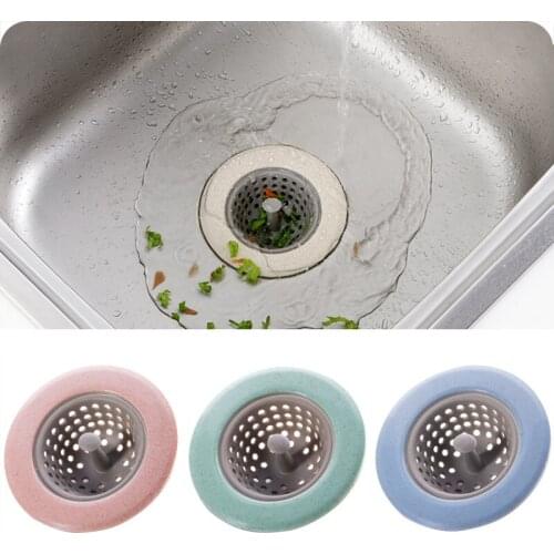 Kitchen Sink Drain Plugs Strainers Sewer Hair Filter Collect Bath Drain Stopper Sink Floor Drain Plug Kitchen Accessory