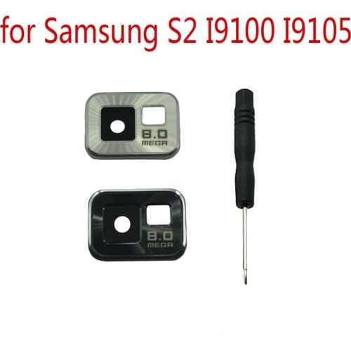 Camera Glass Lens Cover For Samsung S2 I9100 I9105 I9100P I9105P Original Mobile Phone New Camera Lens With Metal Case + Tools