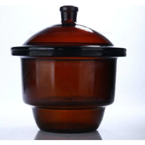 150mm,Amber Brown,Glass Desiccator Jar,15CM Dessicator Dryer,Chemistry Glassware