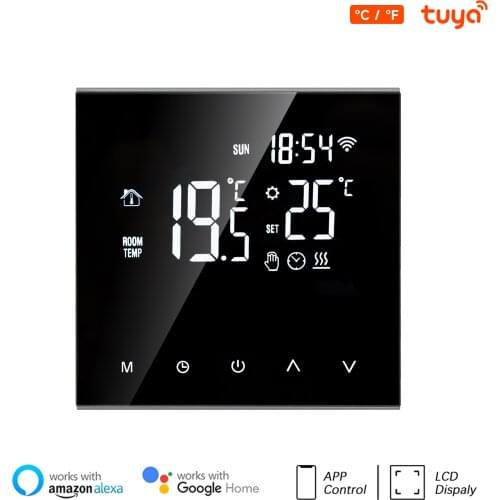Tuya WiFi Smart Thermostat LCD Display Touch Screen for Electric Floor Heating Water/Gas Boiler Temperature Remote Controller