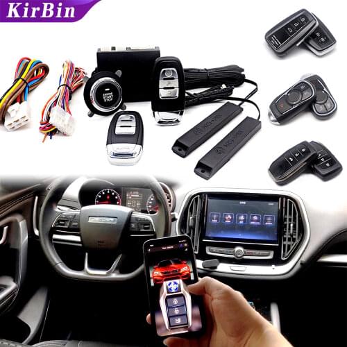 Engine Start Stop Ignition System Push Start Stop Button To Start Central Locking Car Keyless Entry Mobile Phone Control Car Kit
