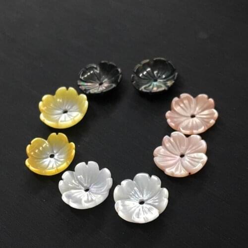 Carve Shell Beads Wholesale 10-11mm Loose Flower Sea Shell Beads