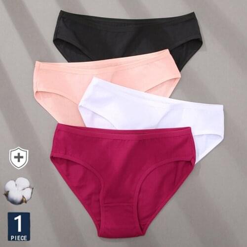 S-XL Women Cotton Panties Sexy Low Rise Underwear Female Solid Color Briefs Ladies Breathable Underpants Girl Intimates Lingerie