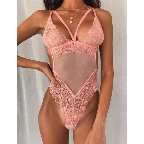Women Sexy Lingerie Bodysuit Lace Underwear G-string Nightwear Sleepwear Bra Bandage Bodysuits Clothing