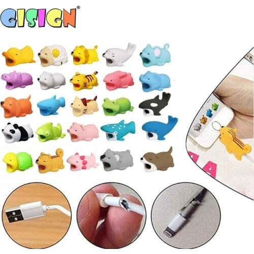 1Pcs Cute Cable Bite Animals Protector For Android Line Protection Iphone Charging Cord Cable Buddies Cartoon Cable Biter PhoneH