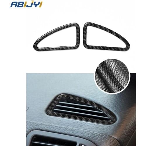Car Accessories Car Stickers Carbon Fiber Cover Trim For Porsche Cayenne 2003-2010 L&R Demister Vent 2PCS