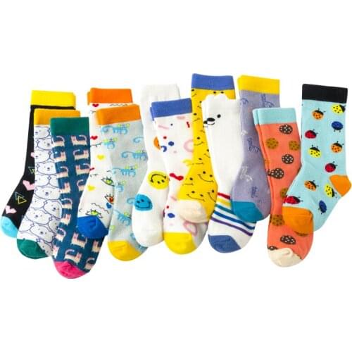 3Pairs/Set Spring New Cartoon Animal Socks Art Fashion Lovers Stocking Happy Funny Birthday Gift
