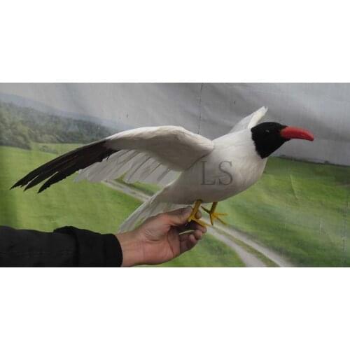 30x55cm artificial Bird feathers seagull spreading wings bird model home decoration filming prop gift h1088