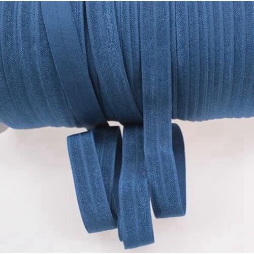 5/8 Inch solid foe elastic Trim By The Yards DIY Headband Hair Accessories Craft Supply 365-Lt.Navy 50 yards/lot