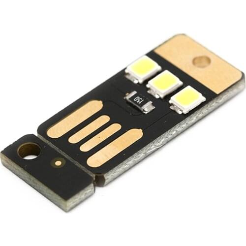 5pcs Plastic Material Night Lamp Mini Pocket Card USB Power LED 0.2W Light