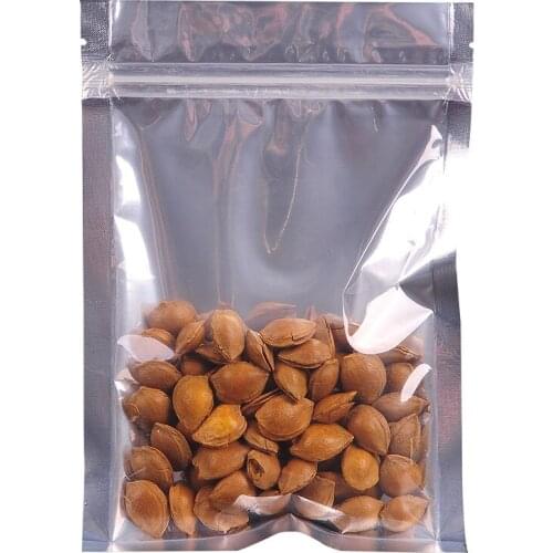 50pcs Food Packaging Plastic Bags Aluminum Foil Packing Ziplock Bag Translucent Aluminized Bone Pouch