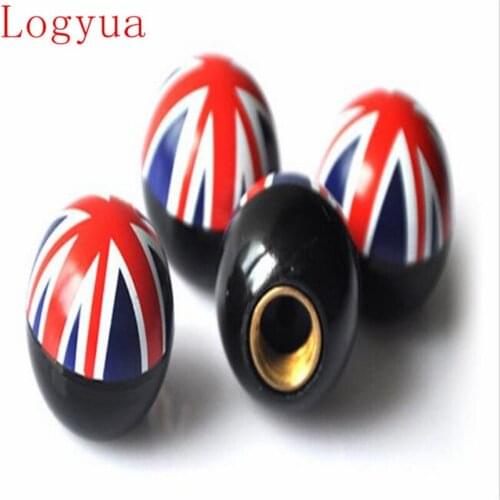 Car Style UK Flag Ball Tire Air Valve Cap Tyre Wheel Dust Stems Caps For England Flags Car Truck Motorcycle Bike 40pcs = 10 set