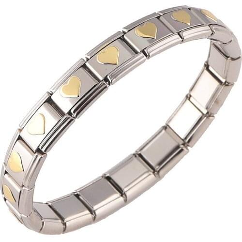 Fashion Stainless Steel Bracelet Italian Charm Women Jewelry Elastic Stretch Energy Sports Magnetic Germanium for Bracelet ST29