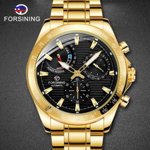 FORSINING 2020 New Style Stainless Steel Male Wristwatch Automatic Mechanical Male Clock Waterproof Mens relogio masculino