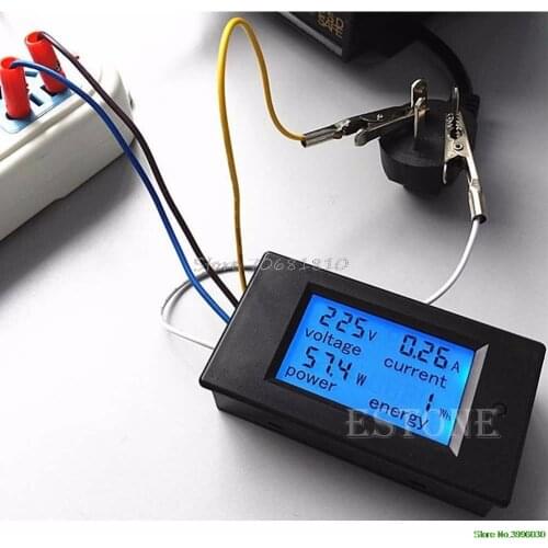 AC 20A 100V LCD Digital Volt Voltage Watt Current Power Meter Ammeter Voltmeter