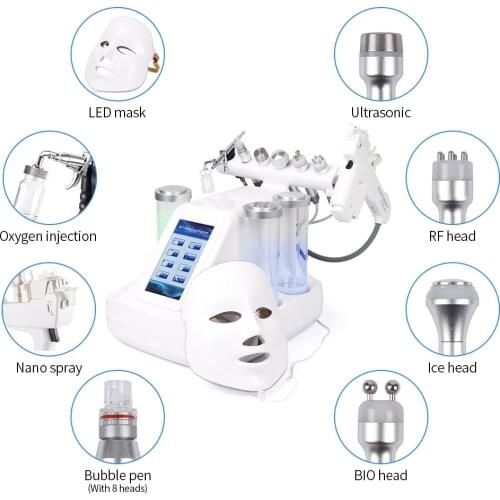 Dropshipping Beauty Equipment Facial Beauty Magic 8-in-1 Small Bubble Bbeauty Skin Care Machine Skin Rejuvenation Delicate Skin