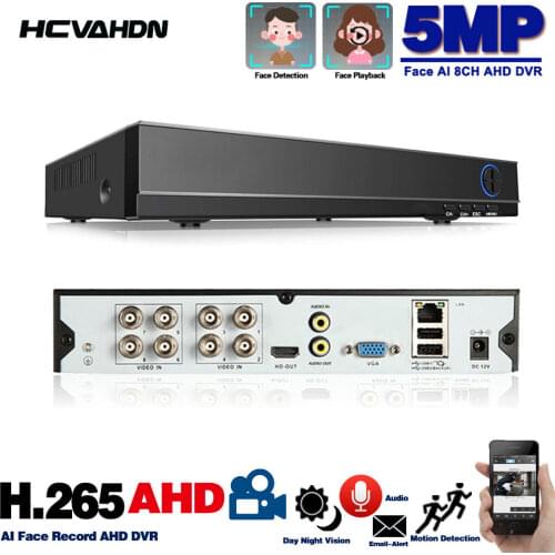 6 in 1 H.265 8 Channel AHD Video Hybrid Recorder for 5MP/4MP/3MP/1080P Camera Xmeye P2P CCTV DVR AHD DVR Support USB Wifi 8ch