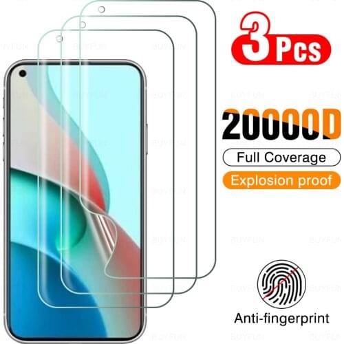 3Pcs Full Cover Lens Film Hydrogel For Xiaomi Mi 11 Lite M2101K9AG Phone Protective Film Screen Protection Protector Not Glass