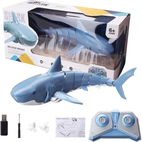 Remote Control Shark Toys RC Animal Electronic Swim Fish Funny Electric Swimming Pool Toy For Boy Children Birthdays Gifts