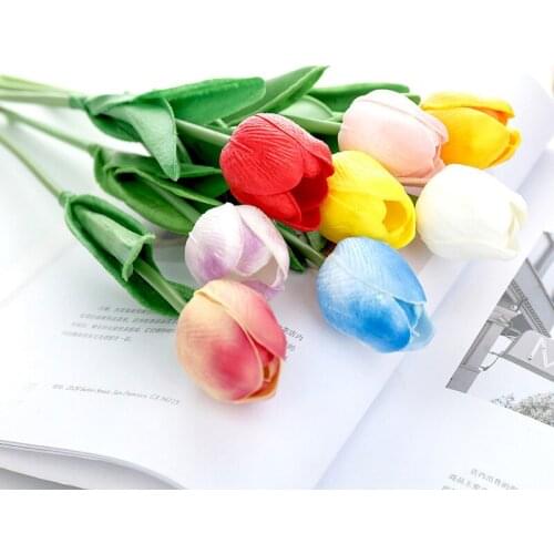 Artificial tulip 2.5 CM PU material Bride Bouquet Home Wedding Decor Scrapbooking DIY Supplies Party decoration