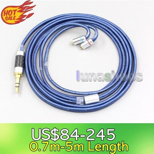 LN006795 High Definition 99% Pure Silver Earphone Cable For 0.78mm Flat Step JH Audio JH16 Pro JH11 Pro 5 6 7 BA Custom