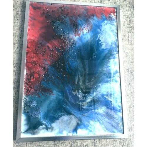 Epoxy canvas painting chart house decoration