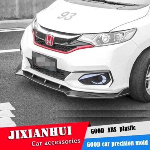 For Honda FIT JAZZ Body kit spoiler 2018-2019 For Honda FIT ABS Rear lip rear spoiler front Bumper Diffuser Bumpers Protector